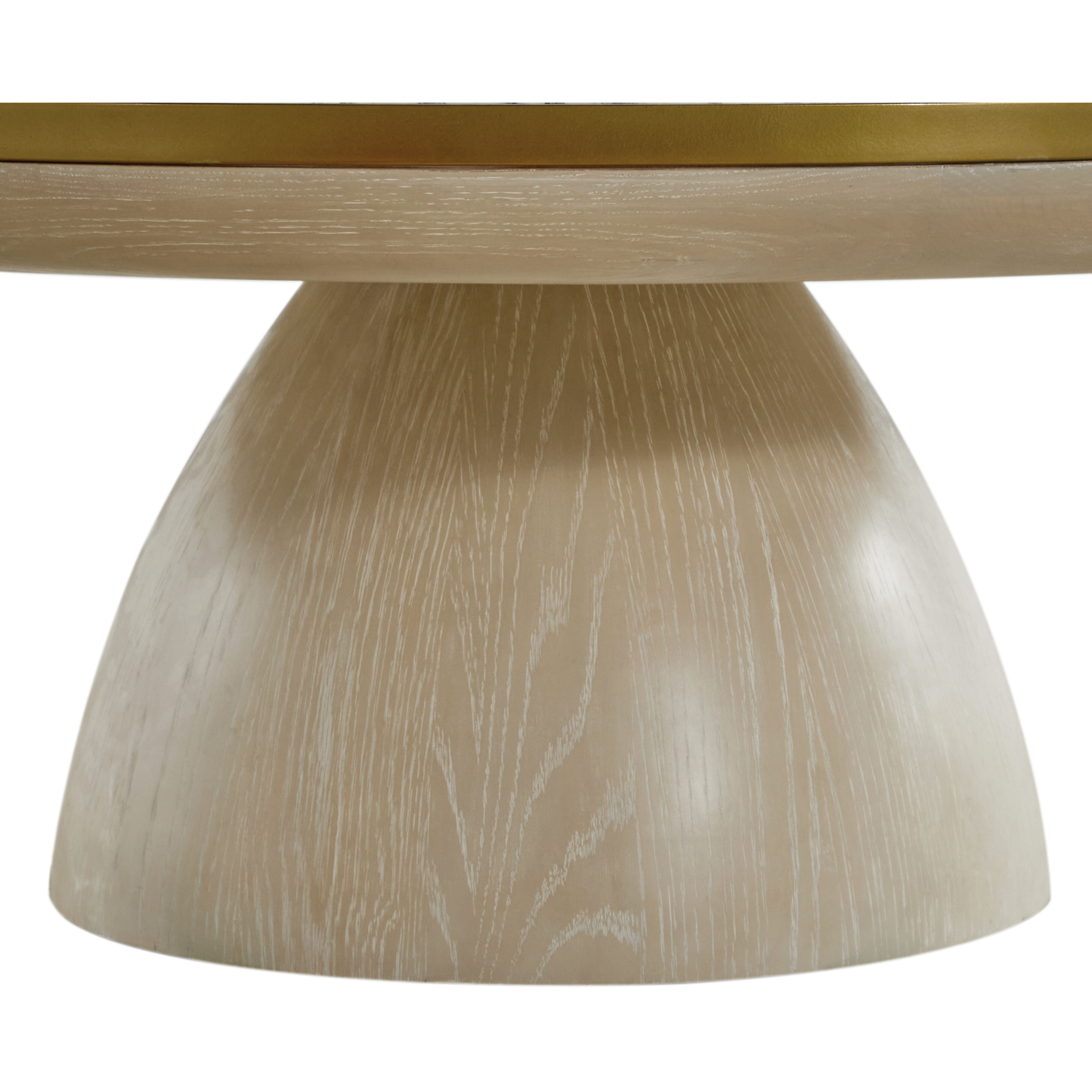 Cain 42 X 42 inch Cerused Light Natural and Antique Brass Coffee Table