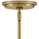Tournon 15 inch Heritage Brass with Polished White Indoor Pendant Ceiling Light