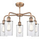 Clymer 5 Light 21.88 inch Antique Copper Chandelier Ceiling Light in Clear