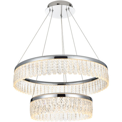 Rune 2 Light 24 inch Chrome Chandelier Ceiling Light