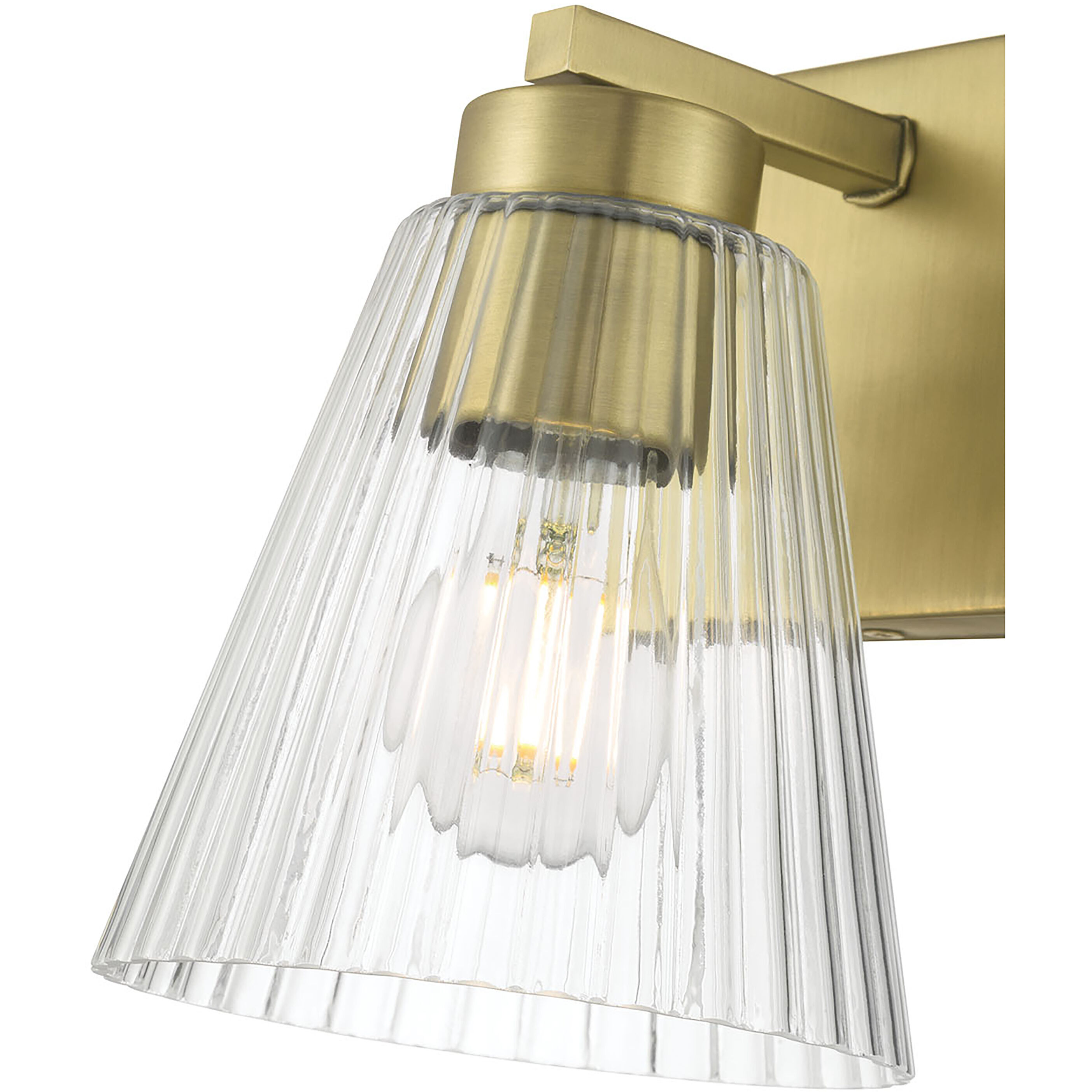 Riville 1 Light 5.75 inch Vintage Brass Wall Sconce Wall Light