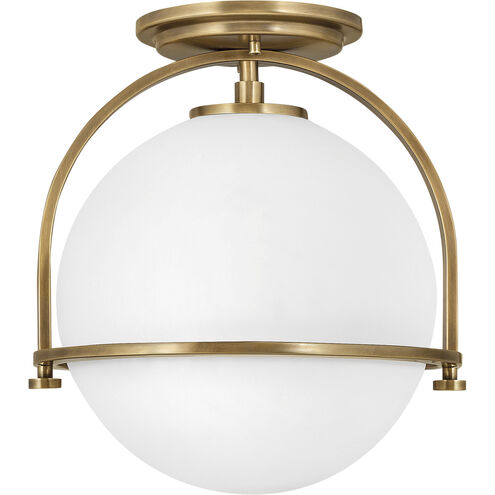 Somerset 1 Light 11.5 inch Heritage Brass Indoor Semi-Flush Mount Ceiling Light