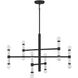 Kingsburg 12 Light 32 inch Matte Black Chandelier Ceiling Light, Lighting One (Open)