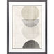Stitched Spheres Gray and Black and Beige and Neutral Framed Art