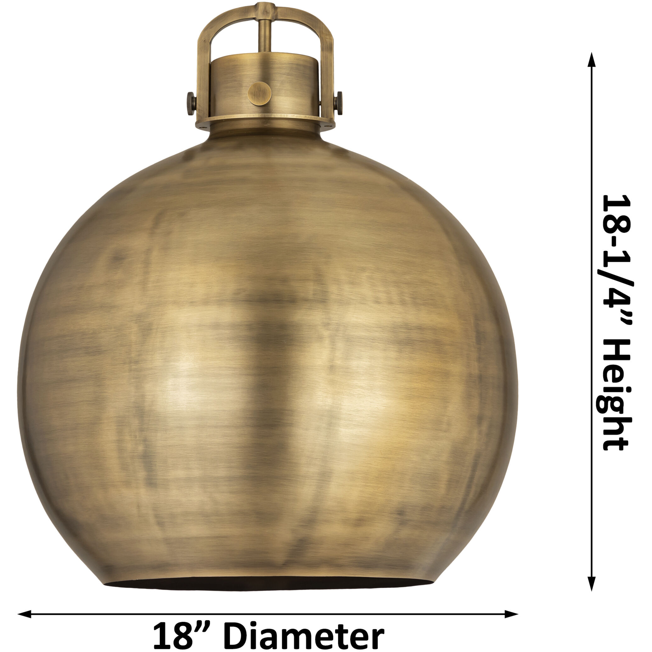 Newton Sphere 1 Light 18 inch Satin Nickel Pendant Ceiling Light