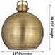 Newton Sphere 1 Light 18 inch Polished Nickel Stem Hung Pendant Ceiling Light