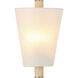 Rockford 1 Light 7 inch Brontourage and Travertine Wall Sconce Wall Light