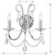 Othello 2 Light 14 inch Polished Chrome Sconce Wall Light in Clear Hand Cut
