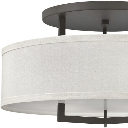 Hampton 3 Light 26 inch Buckeye Bronze Indoor Semi-Flush Mount Ceiling Light in Non-LED