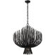 Chapman & Myers Astra LED 31.75 inch Aged Iron Sculpted Chandelier Ceiling Light