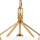 Marin 1 Light 10.5 inch Satin Brass with White Pendant Ceiling Light