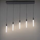 Magic LED 5.5 inch Black Multi-Light Pendant Ceiling Light in Linear