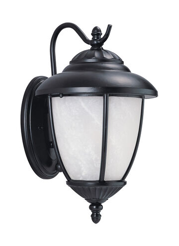 Yorktown 1 Light 13.25 inch Black Outdoor Wall Lantern, Medium