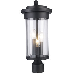 Carmel 3 Light 19 inch Black Outdoor Post Lantern