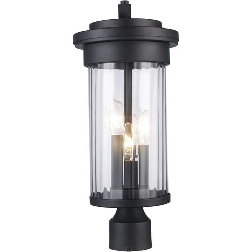 Carmel 3 Light 19 inch Black Outdoor Post Lantern