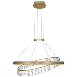 Saturno LED 28 inch Brushed Brass Pendant Ceiling Light