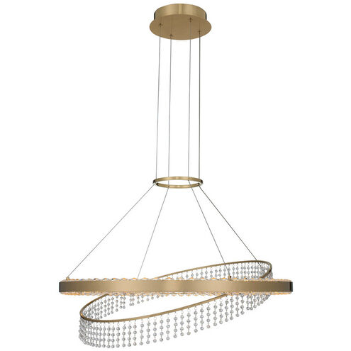 Saturno LED 28 inch Brushed Brass Pendant Ceiling Light