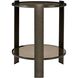 Hanson 24.5 X 20 inch Bronze and Amber Glass Side Table