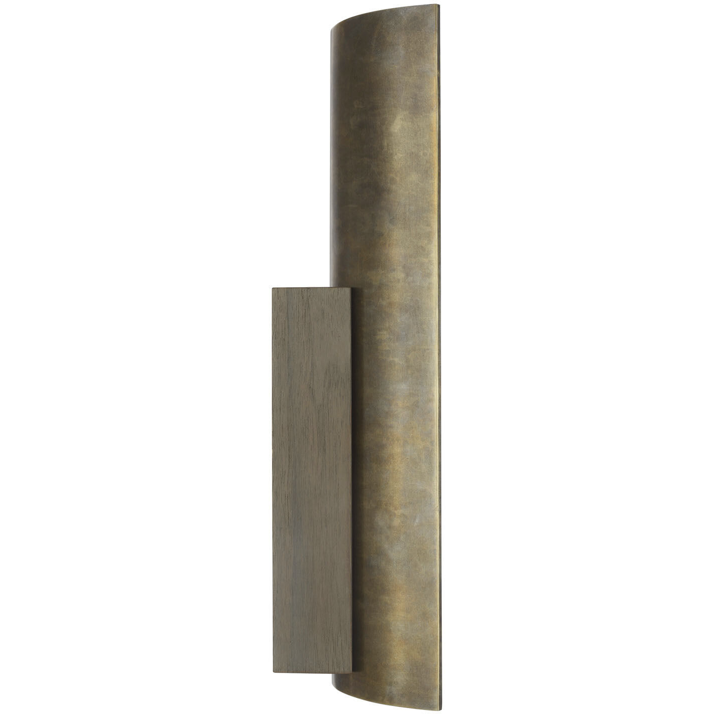 Anne-Marie Barton Remi Sconce Wall Light in Mottled Brass and Warm Walnut
