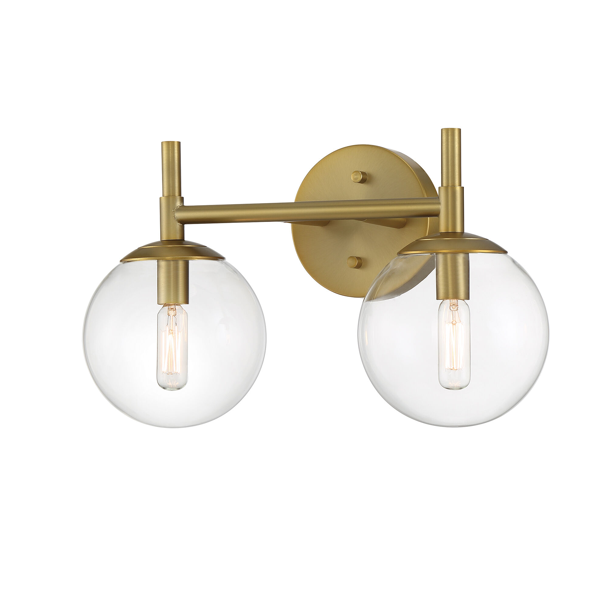 Auresa 2 Light 16 inch Soft Brass Bath Light Wall Light