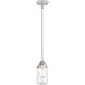 Nouveau 2 Dover LED 5 inch Polished Chrome Mini Pendant Ceiling Light in Clear Glass