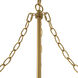 Alora Mood Faye 6 Light 24.13 inch Brushed Gold and Clear Ribbed Glass Chandelier Ceiling Light