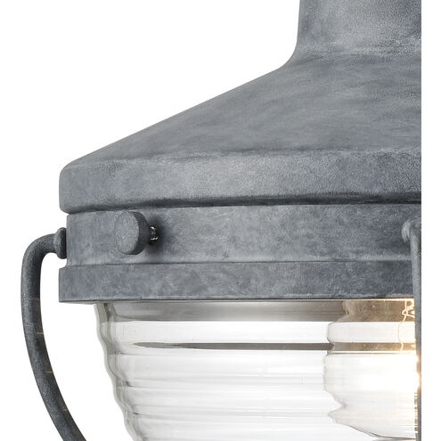 Eastport 1 Light 12 inch Aged Zinc Outdoor Post Light