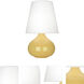 Small June 23.5 inch 150 watt Sunset Yellow Accent Lamp Portable Light in Oyster Linen