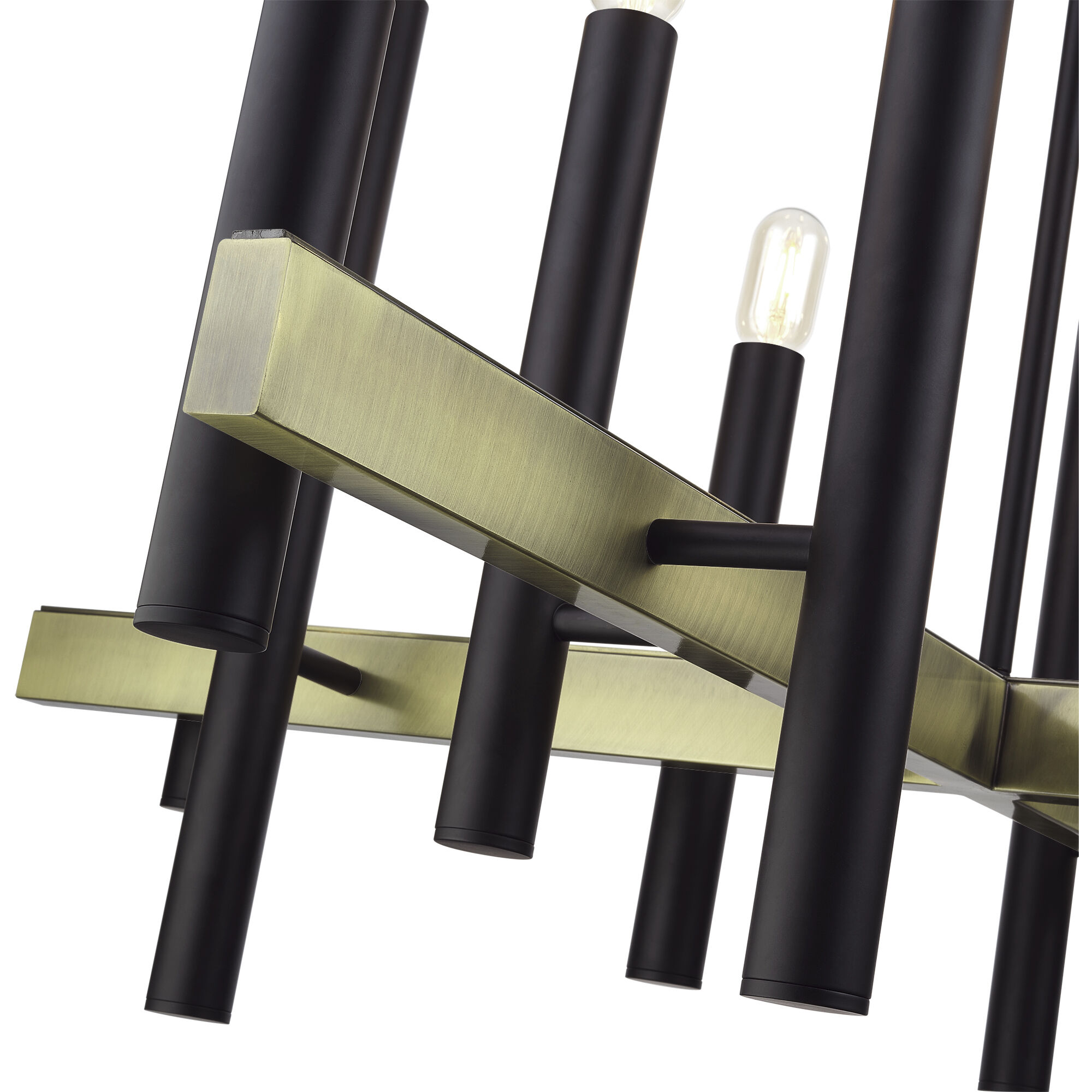 Helsinki 12 Light 44 inch Bronze with Antique Brass Accents Foyer Chandelier Ceiling Light