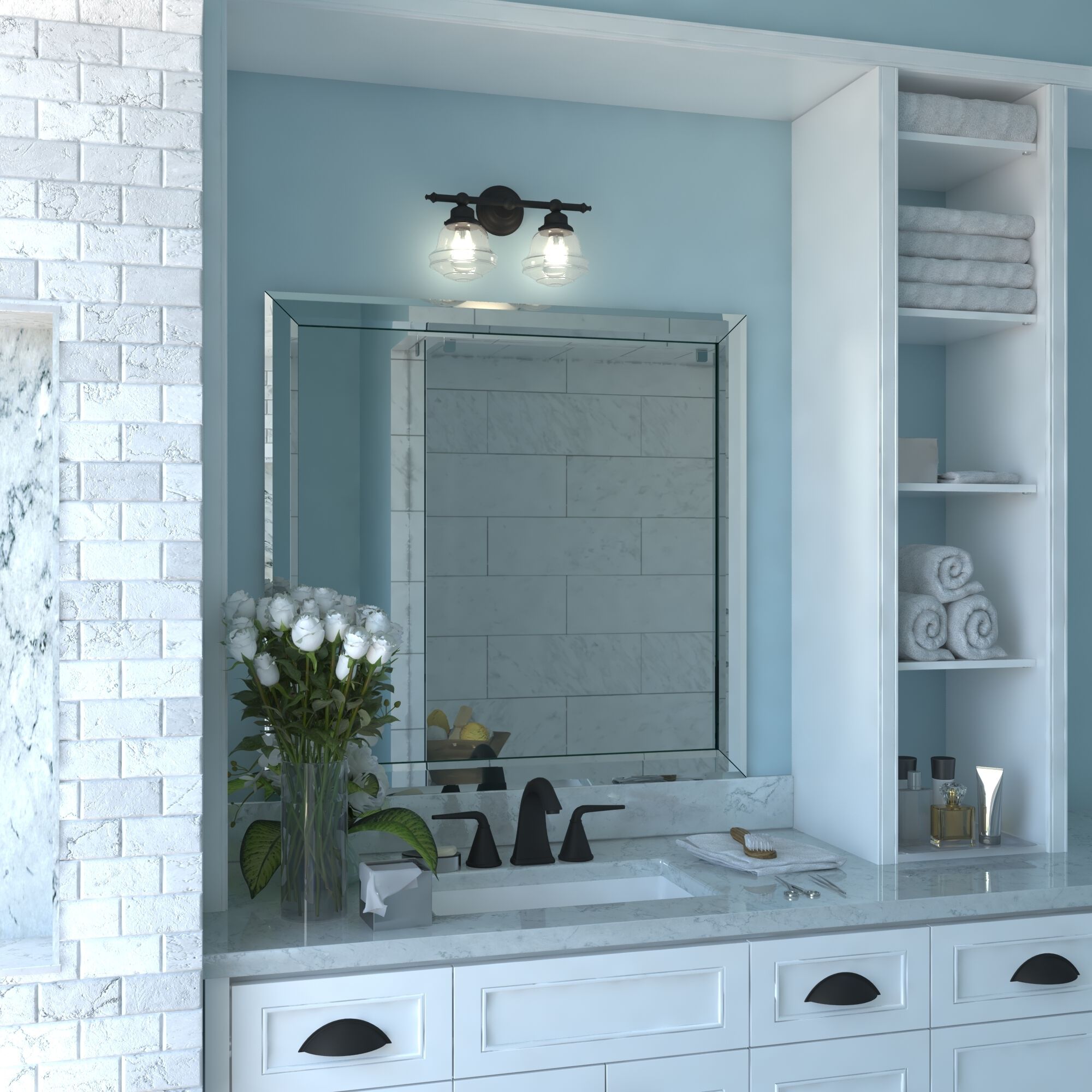 Huntley LED 16 inch Oil Rubbed Bronze Bathroom Light Wall Light