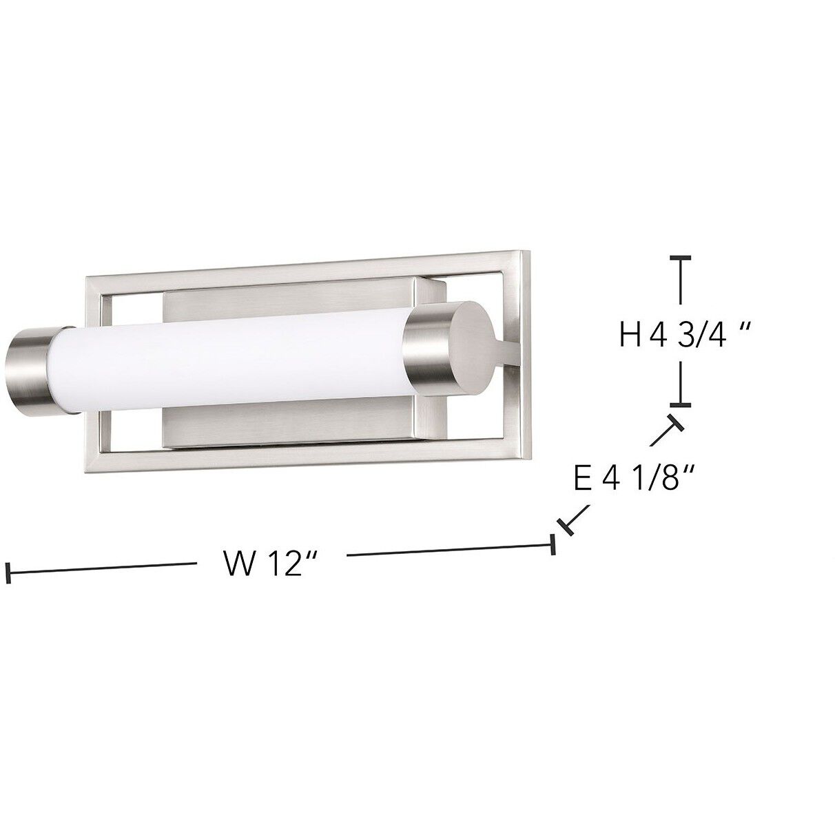 Canal LED 12 inch Brushed Nickel Bath Vanity Light Wall Light