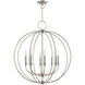 Milania 8 Light 28 inch Brushed Nickel Chandelier Ceiling Light