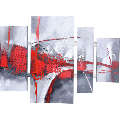 Cameron White/Grey/Red Wall Art