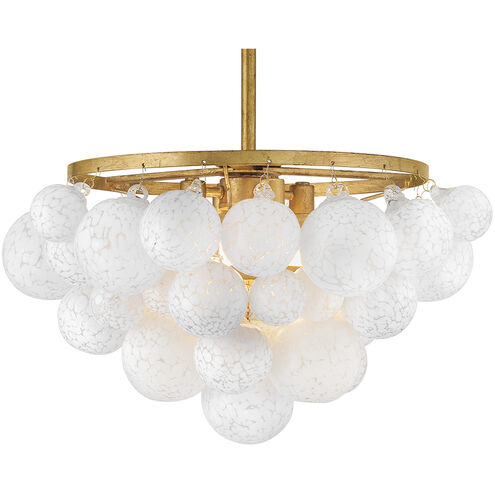Marabel 4 Light 20.5 inch Distressed Brass Semi-flush Mount Ceiling Light