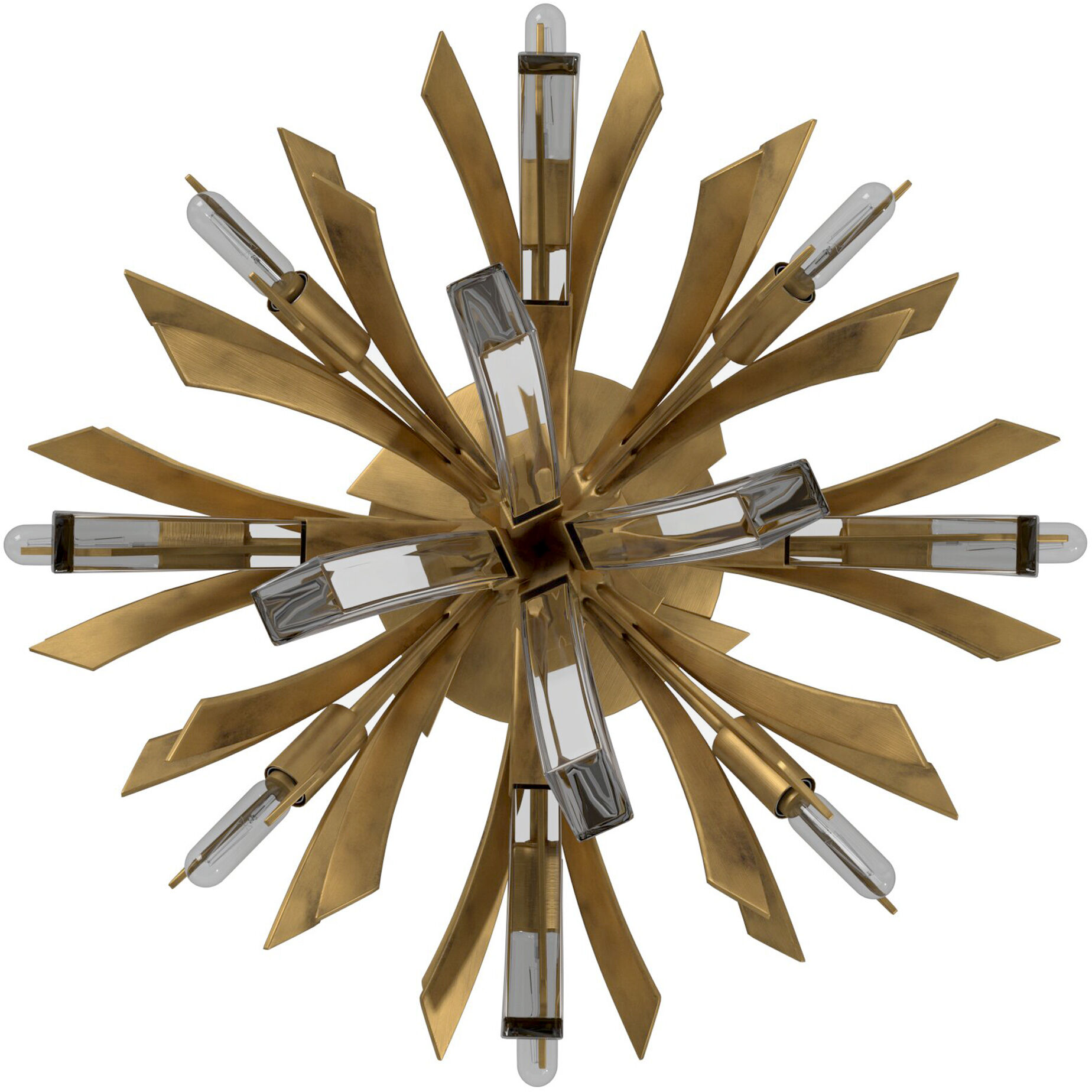Vida LED 24 inch Burnished Gold Foyer Light Ceiling Light, Semi-Flush Mount