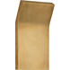 Peter Bristol Bend LED 4.5 inch Natural Brass Wall Light, Medium