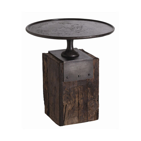 Anvil 25 inch Burnt Wax and Dark Wax Side Table