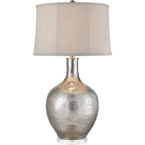 Balbo 33 inch 150.00 watt Silver Mercury with Clear Table Lamp Portable Light