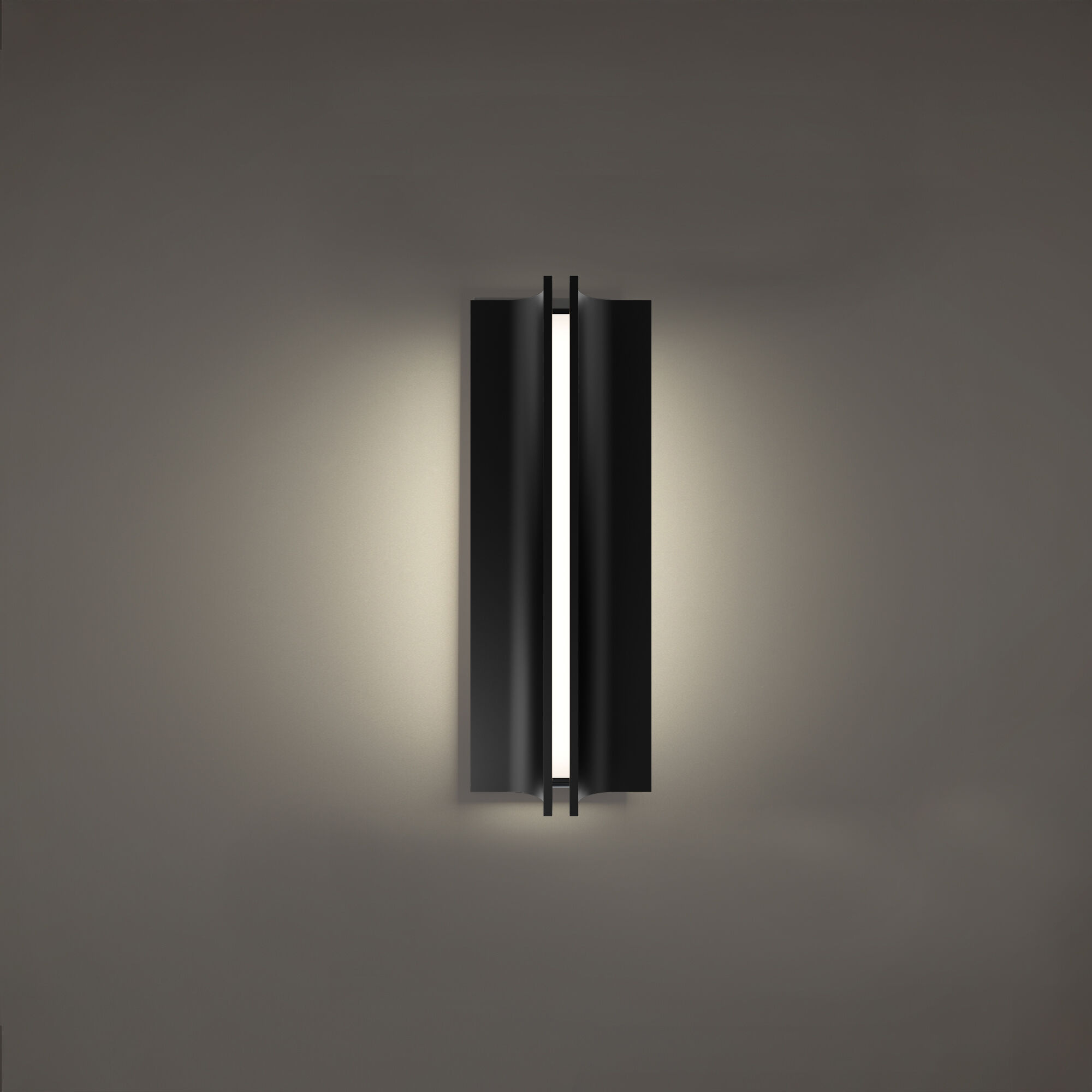 Strait LED 16 inch Black Outdoor Wall Lighting in 3000K
