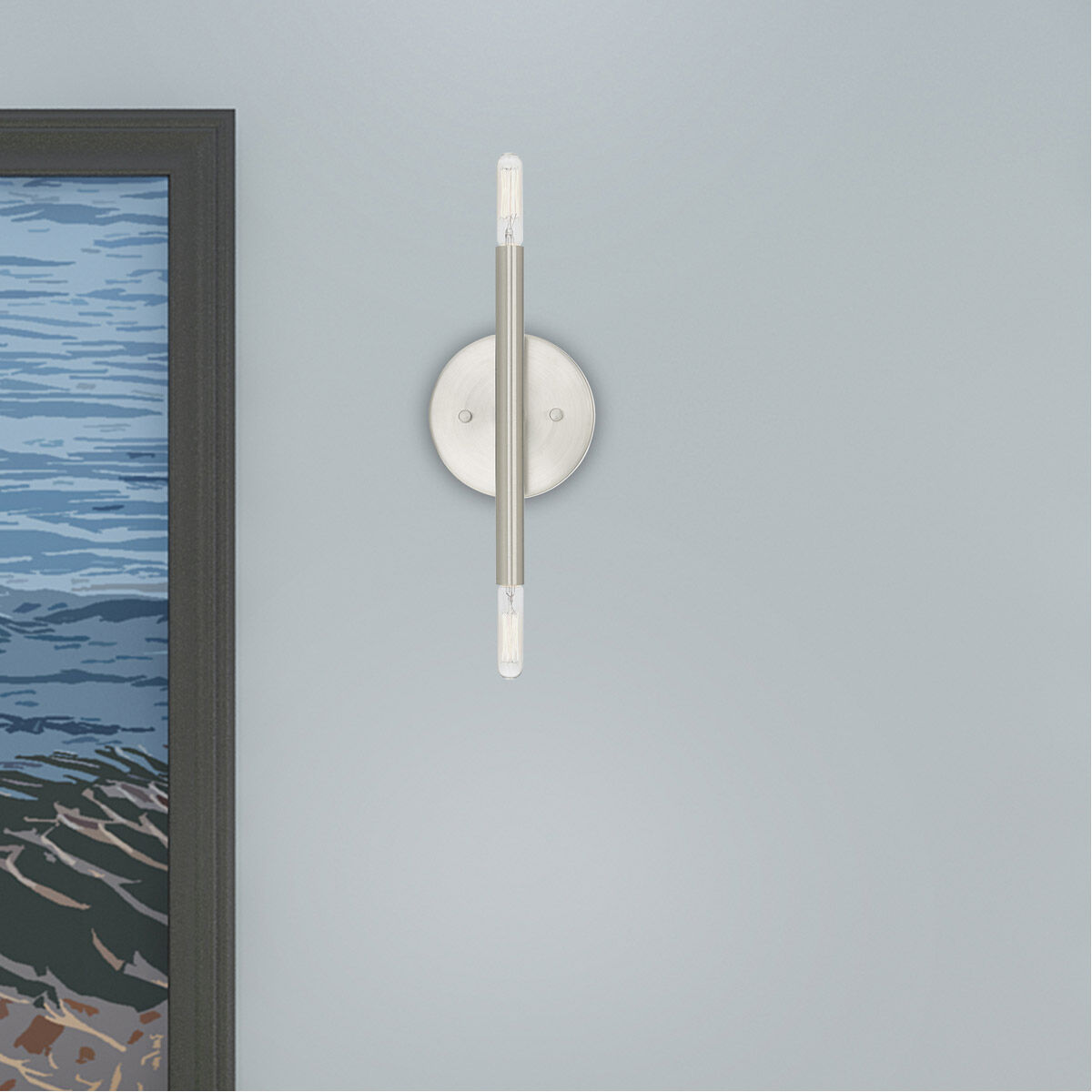 Copenhagen 2 Light 5 inch Brushed Nickel ADA ADA Wall Sconce Wall Light