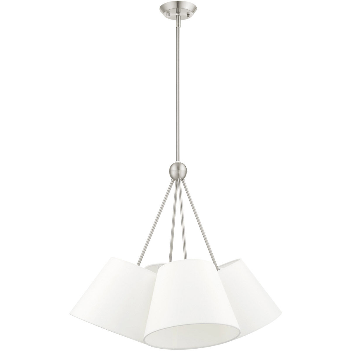 Prato 4 Light 25 inch Brushed Nickel Chandelier Ceiling Light