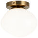 Melotte 1 Light 7.5 inch Aged Gold Brass Wall Sconce Wall Light in Aged Gold Brass and Opal Glass