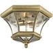 Monterey/Georgetown 2 Light 11 inch Antique Brass Outdoor Ceiling Mount