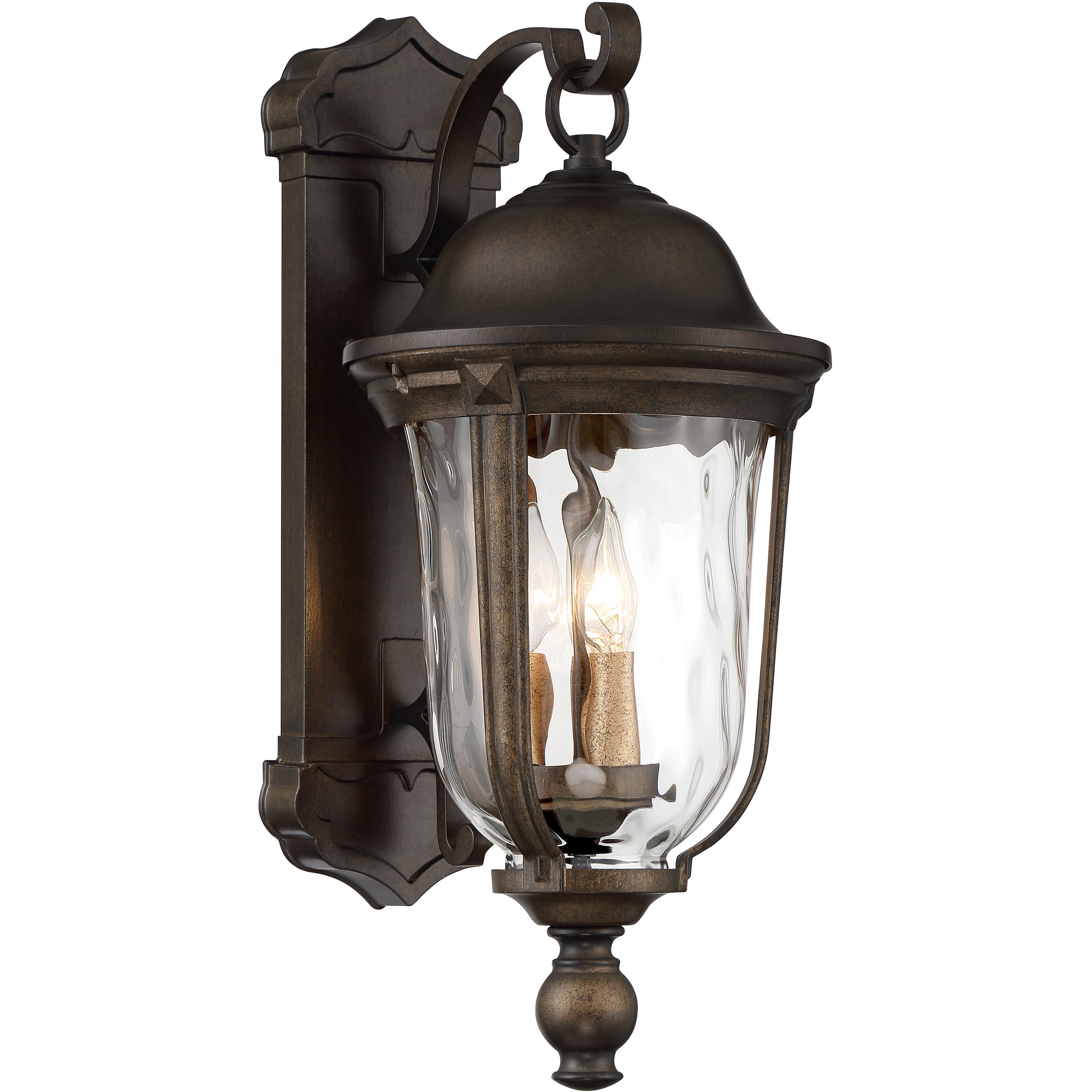 Havenwood 3 Light 22 inch Tavira Bronze And Alder Silver Outdoor Wall Mount, Great Outdoors 