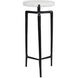 Tobias 24 X 10.5 inch Dark Bronze and White Marble Drink Table