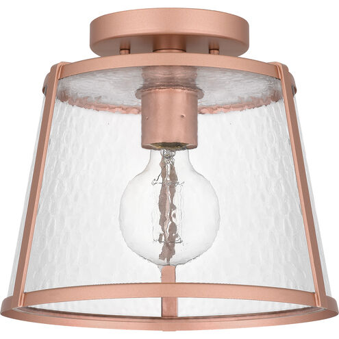 Labrant 1 Light 10.5 inch Matte Rose Gold Semi-Flush Mount Ceiling Light