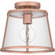 Labrant 1 Light 10.5 inch Matte Rose Gold Semi-Flush Mount Ceiling Light