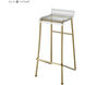 Hyperion 33 inch Clear with Gold Bar Stool