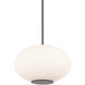 Illusion 1 Light 16 inch Black Pendant Ceiling Light in 3500K