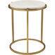 Solen 24.25 X 21.75 inch Aged Gold Accent Table